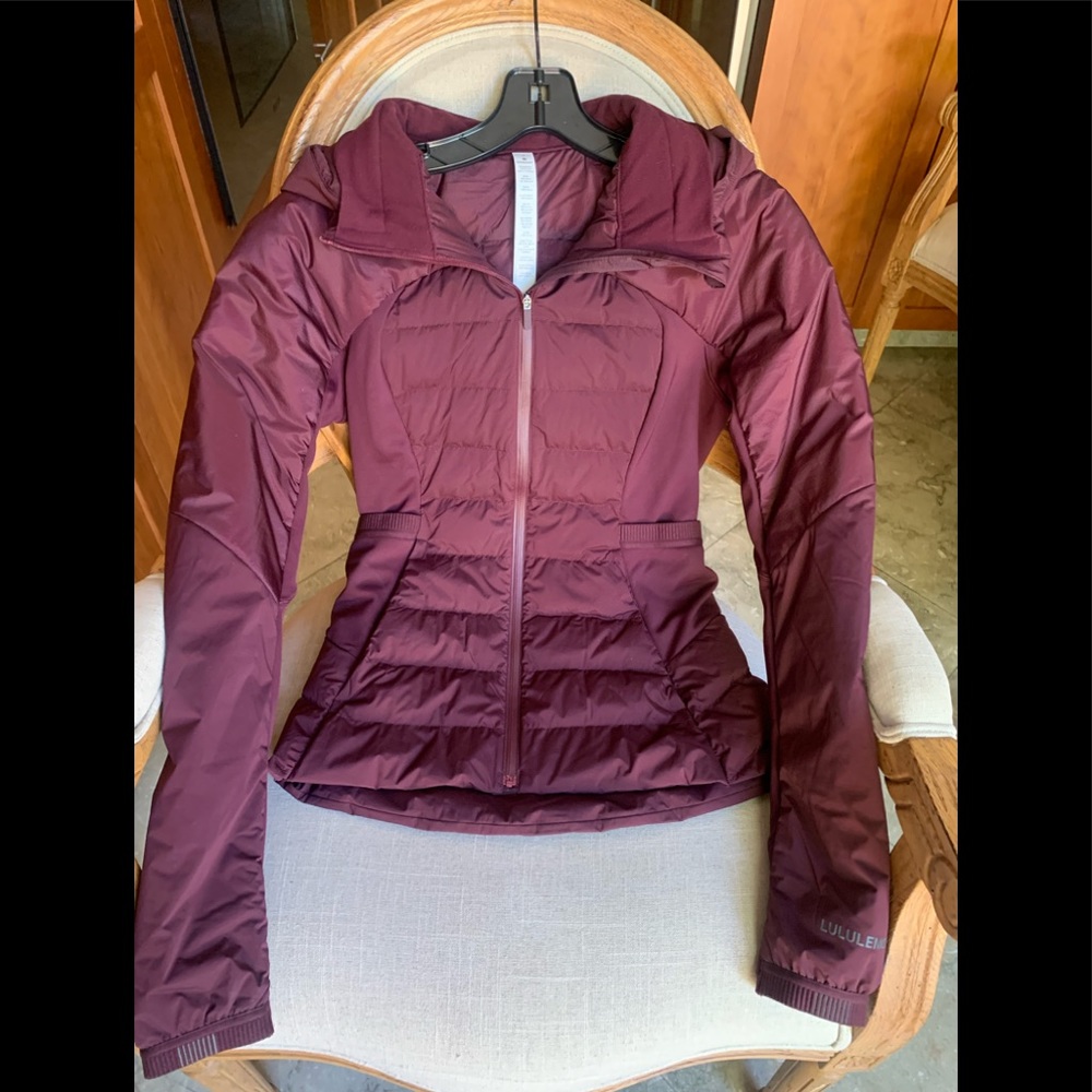 Lululemon Down for It All Jacket size 6 Cassis